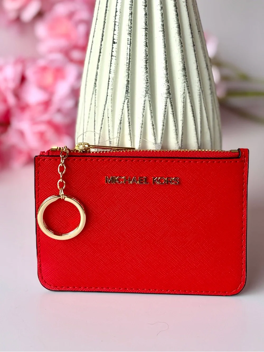 Michael Kors Jet Set Travel Small Wallet Top Zip Coin Pouch with ID Holder